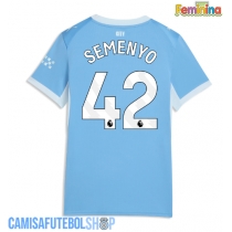 Camisa de time de futebol Manchester City Antoine Semenyo #42 Replicas 1º Equipamento Feminina 2026-27 Manga Curta